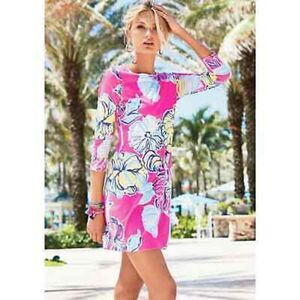 Lilly Pulitzer Marlowe Swept By the Tide Pink Tropical Dress